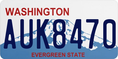 WA license plate AUK8470