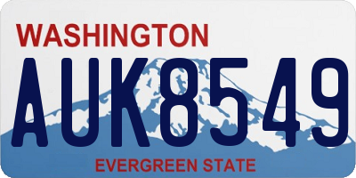 WA license plate AUK8549