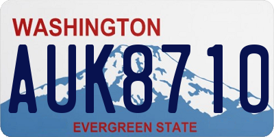 WA license plate AUK8710