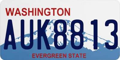 WA license plate AUK8813