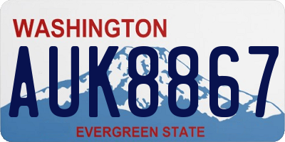 WA license plate AUK8867