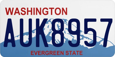 WA license plate AUK8957