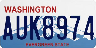 WA license plate AUK8974
