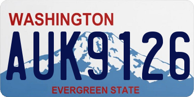 WA license plate AUK9126