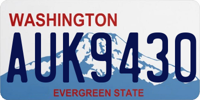 WA license plate AUK9430