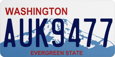 WA license plate AUK9477
