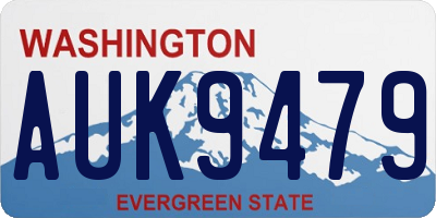 WA license plate AUK9479