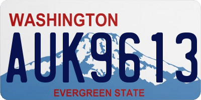 WA license plate AUK9613