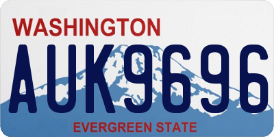 WA license plate AUK9696