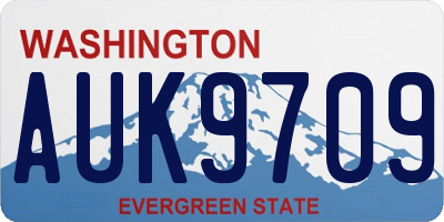 WA license plate AUK9709