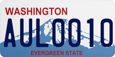 WA license plate AUL0010