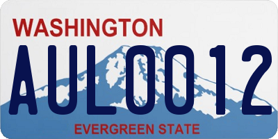 WA license plate AUL0012