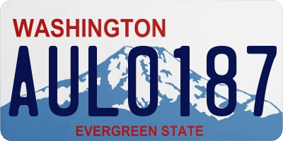 WA license plate AUL0187