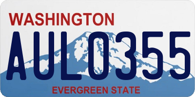 WA license plate AUL0355