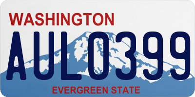 WA license plate AUL0399