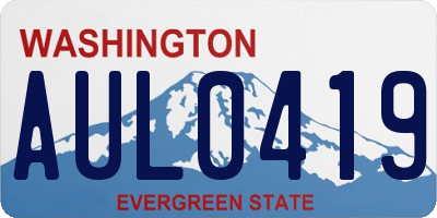 WA license plate AUL0419