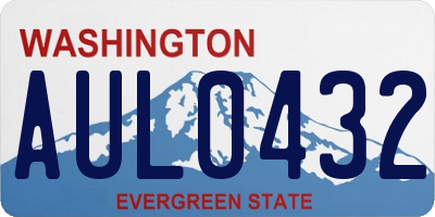 WA license plate AUL0432