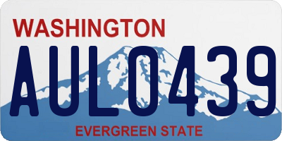 WA license plate AUL0439