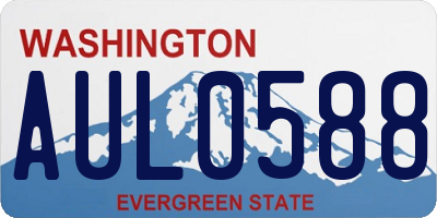 WA license plate AUL0588