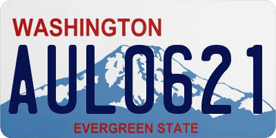WA license plate AUL0621