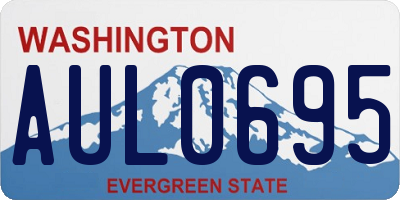 WA license plate AUL0695