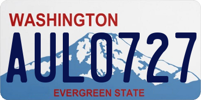 WA license plate AUL0727
