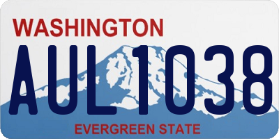 WA license plate AUL1038