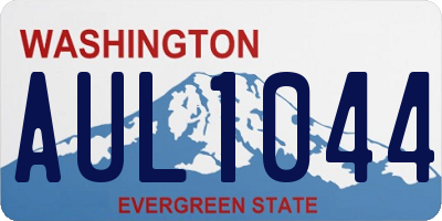 WA license plate AUL1044