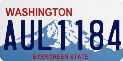 WA license plate AUL1184
