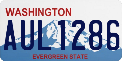 WA license plate AUL1286