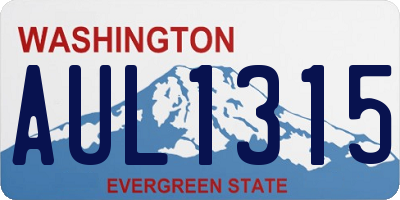WA license plate AUL1315