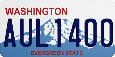 WA license plate AUL1400