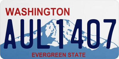 WA license plate AUL1407