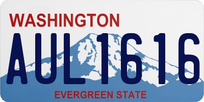 WA license plate AUL1616