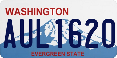 WA license plate AUL1620