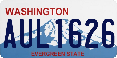 WA license plate AUL1626