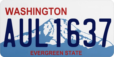 WA license plate AUL1637