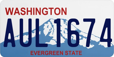 WA license plate AUL1674