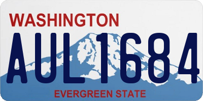 WA license plate AUL1684