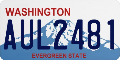 WA license plate AUL2481