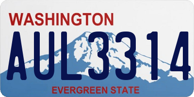 WA license plate AUL3314