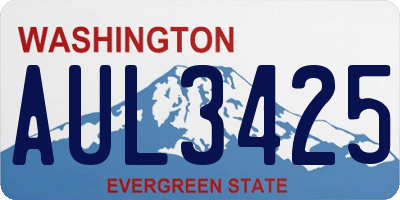 WA license plate AUL3425