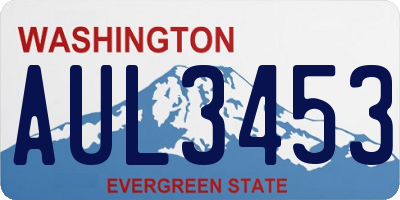 WA license plate AUL3453