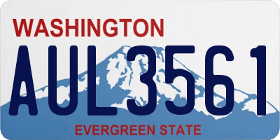WA license plate AUL3561