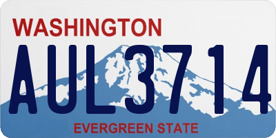 WA license plate AUL3714