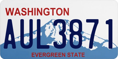WA license plate AUL3871