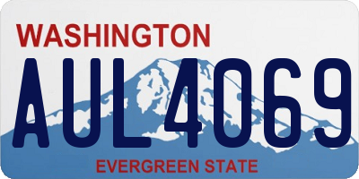 WA license plate AUL4069
