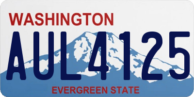WA license plate AUL4125