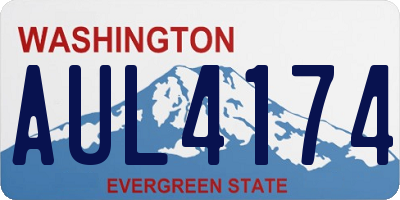 WA license plate AUL4174