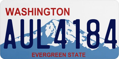 WA license plate AUL4184